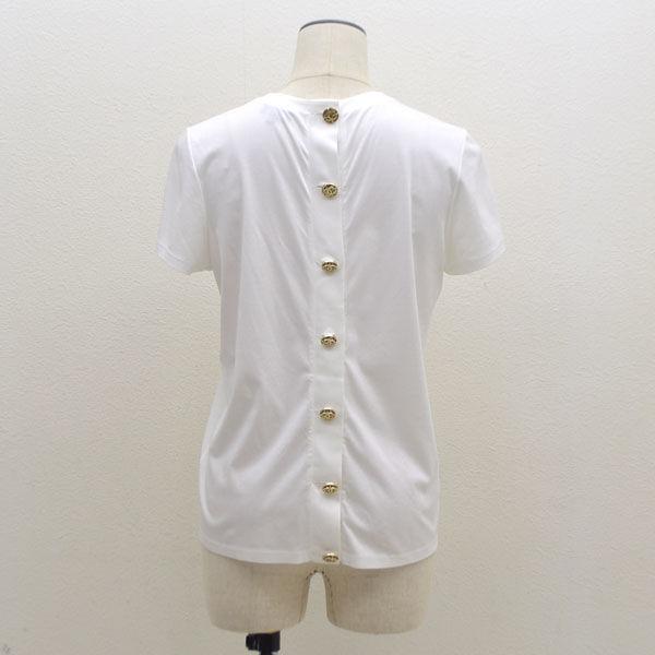CHANEL / シャネル 半袖 カットソー ココボタン ホワイト Tシャツ 