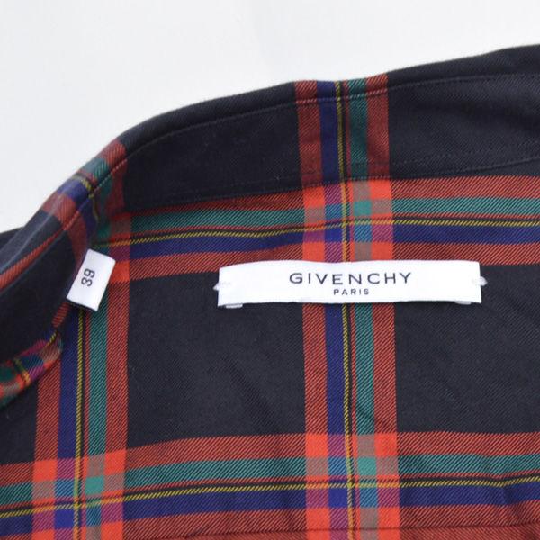 GIVENCHY / ジバンシー 長袖 シャツ チェック スター レザー