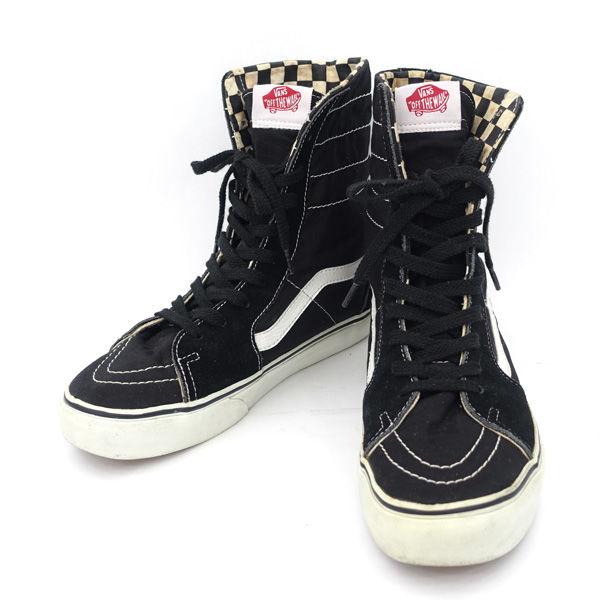 Vans バンズ ハイカットスニーカー ブラック チェック柄 サイズus7 5 約25 5cm Tb40 メンズファッション 中古 Archery 通販 Yahoo ショッピング
