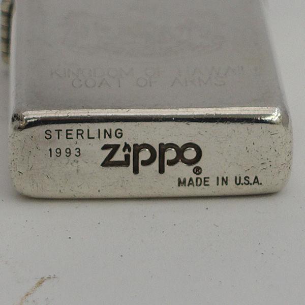 Zippo / ジッポ ◆ライター/スリム/スターリング/STERLING/KINGDOM OF HAWAII COAT OF ARMS メンズファッション 【中古】 ZIPPO（ジッポー） Zippo / ジッポ ライター/スリム/スターリング
