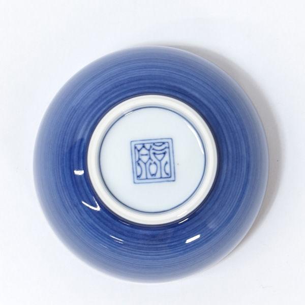 京焼・清水焼　馬場京泉/京泉窯【未使用品】 清水焼 日吉窯 馬場京泉 和食器清水焼/京泉 呉須巻花紋 湯呑揃 5個組