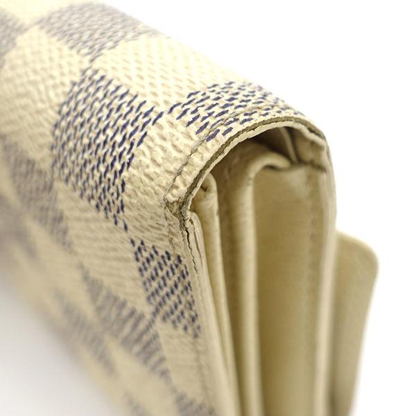 美品　ルイヴィトン ポルトフォイユ　アレクサンドラ　ダミエ　折り財布 ルイヴィトン ダミエ アズール ポルトフォイユ・アレクサンドラ