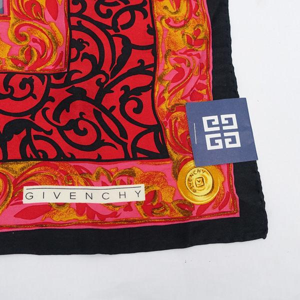 GIVENCHY / ジバンシー スカーフ/シルク/花柄/レッド/タグ付き GIVENCHY / ジバンシー スカーフ/シルク/花柄/レッド/タグ付き