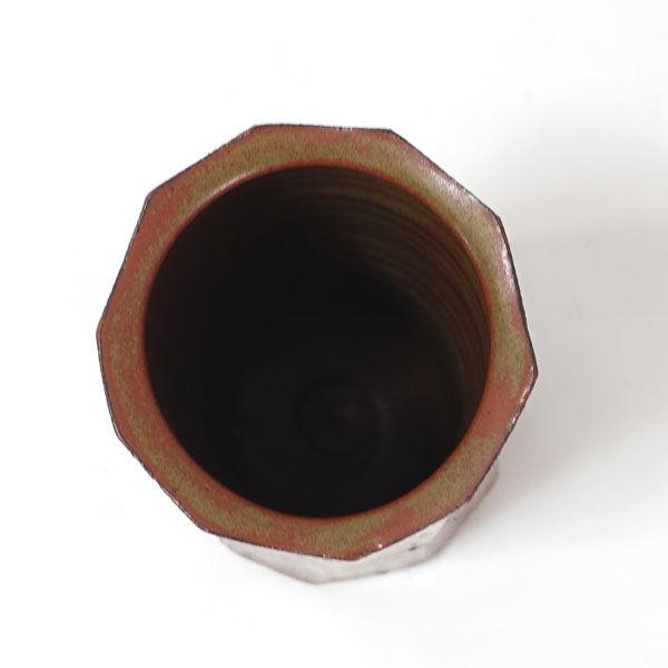 小石原焼　ちがいわ窯　花器 花瓶 小石原焼 ちがいわ窯 福島善三 花器ちがいわ窯 福島善三作/面取 花入