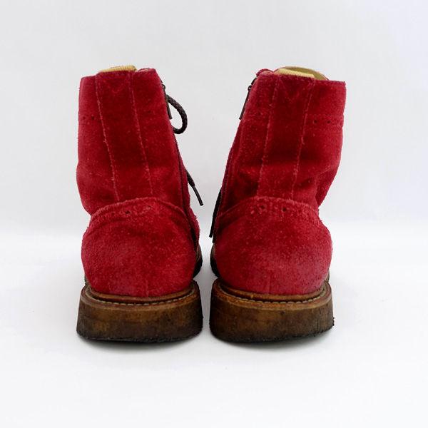 新品未使用品✨リーガル　ショートブーツ スエード　サイドジップ 23.5 日本製 REGAL（リーガル） サイドジップブーツ/スエード/レッド/23.5cm