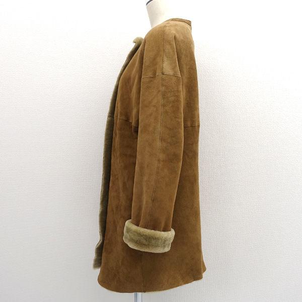 UNKNOWN / アンノウン ムートンコート/羊革/裏ボア/ブラウン/サイズ8