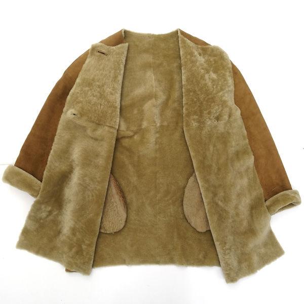 UNKNOWN / アンノウン ムートンコート/羊革/裏ボア/ブラウン/サイズ8