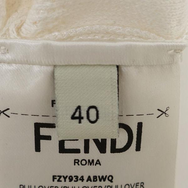 FENDI / フェンディ  半袖ニット/FFロゴ/ズッカ柄 /ホワイト/サイズ40  FZY934 ABWQ レディースファッション 中古｜shop-archery｜06