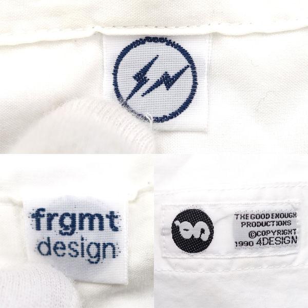 Fragment design　/　フラグメントデザイン ◆長袖シャツ/ GOOD ENOUGHフラワープリント/ホワイト/サイズS 143001  【古着】 fragment design（フラグメントデザイン） 長袖シャツ/ GOOD ENOUGH