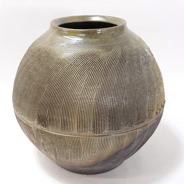丹波立杭焼　花瓶　新品未使用 丹波立杭焼 松本強作 花器丹波立杭焼/作家もの 花瓶 ギフト 未使用 代