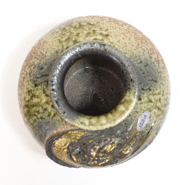 信楽焼 美峰作 花器信楽焼/美峰作 金彩花瓶 ギフト 未使用 : ARCHERY