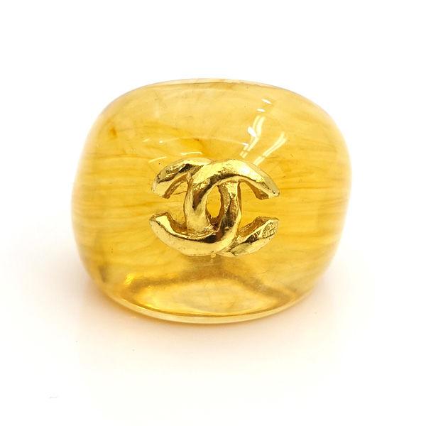 CHANEL COCO プラスチック　ロゴ　リング　14号 CHANEL COCO プラスチック ロゴ リング 14号 CHANEL（シャネル） ロゴ