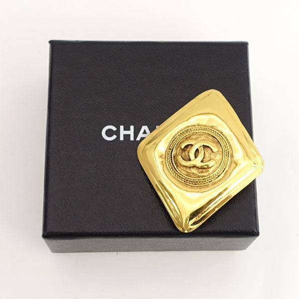 美品　CHANEL シャネル　ブローチ　ゴールド CHANEL / シャネル ブローチ ひし形 ココマーク ゴールド ブランド