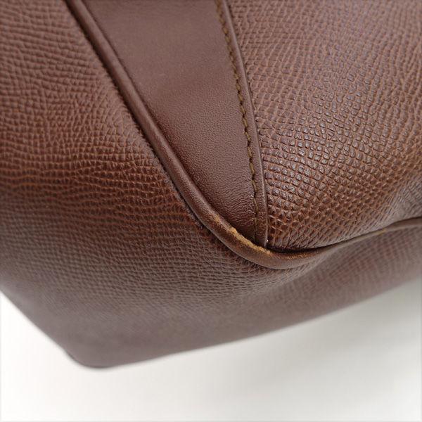 BVLGARI（ブルガリ） ロゴ MAEBEA トートバッグ レザー ブラウン