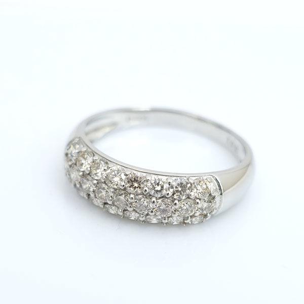 Pt900 リング 指輪 パヴェダイヤ 1.0ct 17号 ブランド 中古