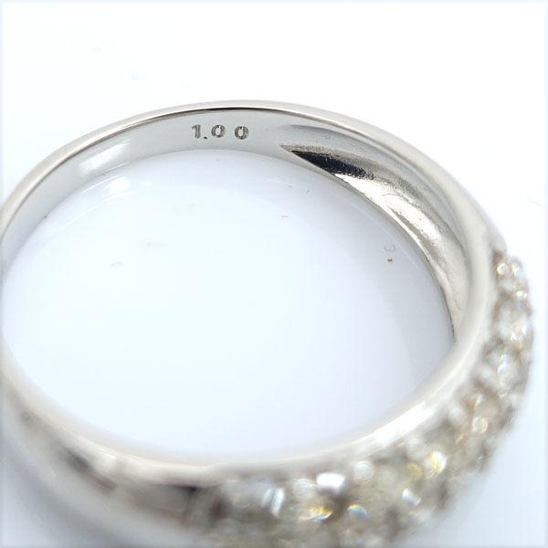 Pt900 リング 指輪 パヴェダイヤ 1.0ct 17号 ブランド 中古
