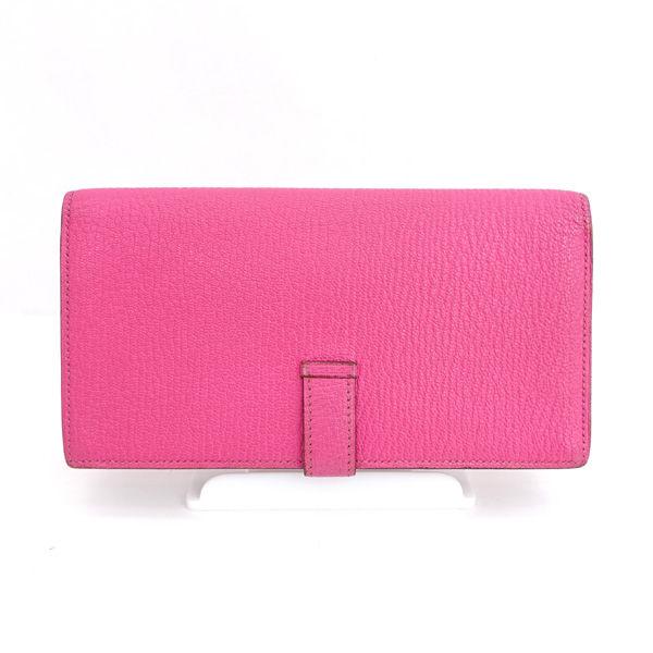 HERMES 長財布　ベアンスフレ　濃いピンク×シルバー金具　エルメス HERMES（エルメス） ベアンスフレ シルバー金具 N 長財布 ピンク