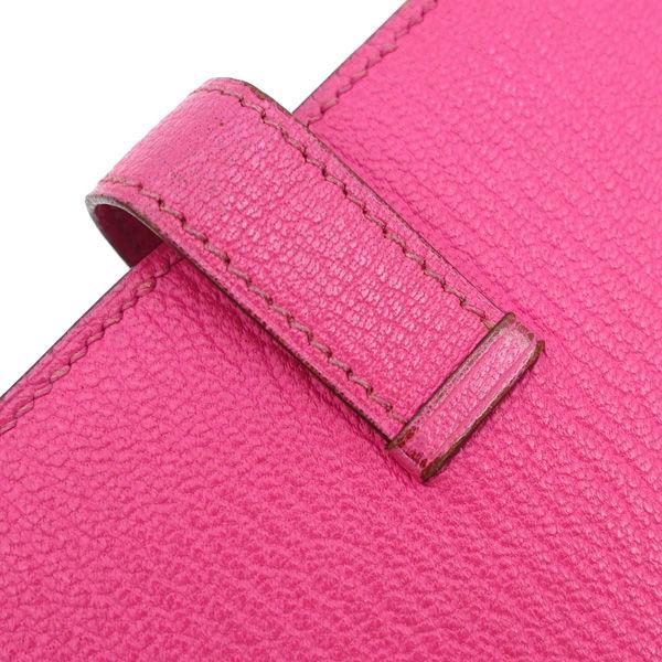 HERMES（エルメス） ベアンスフレ シルバー金具 N 長財布 ピンク