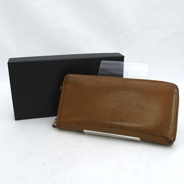 Paul Smith / ポールスミス ◆ラウンドファスナー長財布/レザー/本革/キャメル PSC488 【財布/サイフ/ウォレット/wallet/】 メンズファッション【中古】 [0220500670] Paul Smith（ポール・スミス） ラウンドファスナー長財布/レザー/本革