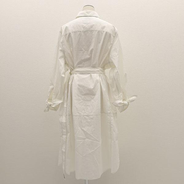 MAISON KITSUNE / メゾンキツネ ◆シャツワンピース/総柄/ロゴ/ホワイト/サイズ36 DW01601WC3002 レディース 【中古】 MAISON KITSUNE / メゾンキツネ シャツワンピース/総柄/ロゴ/ホワイト