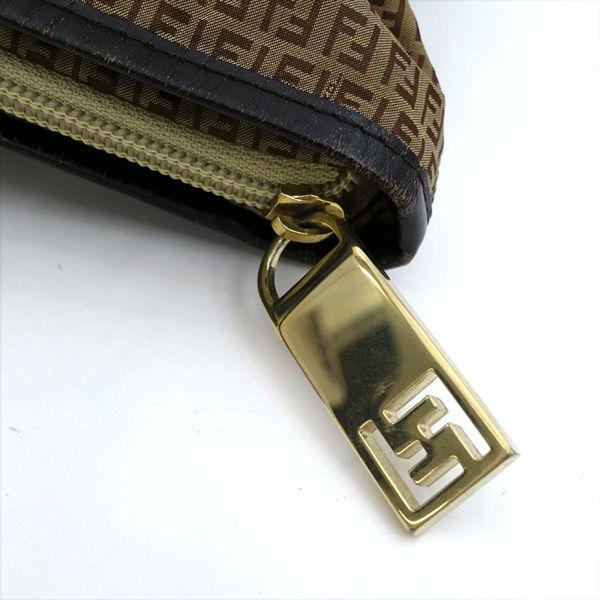FENDI（フェンディ） ズッキーノ トートバッグ ポーチ付き ブラウン