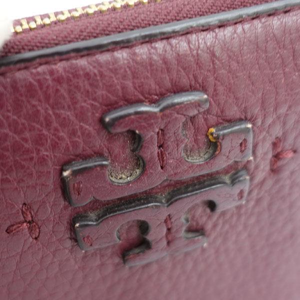 TORY BURCH（トリーバーチ） ラウンドファスナー長財布 ロゴ レザー 