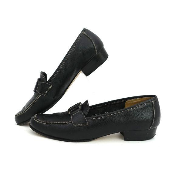 【美品】Ferragamo ガンチーニ ブラック ローファー 22.5㎝ FERRAGAMO（フェラガモ） Salvatore Ferragamo / サルヴァトーレ