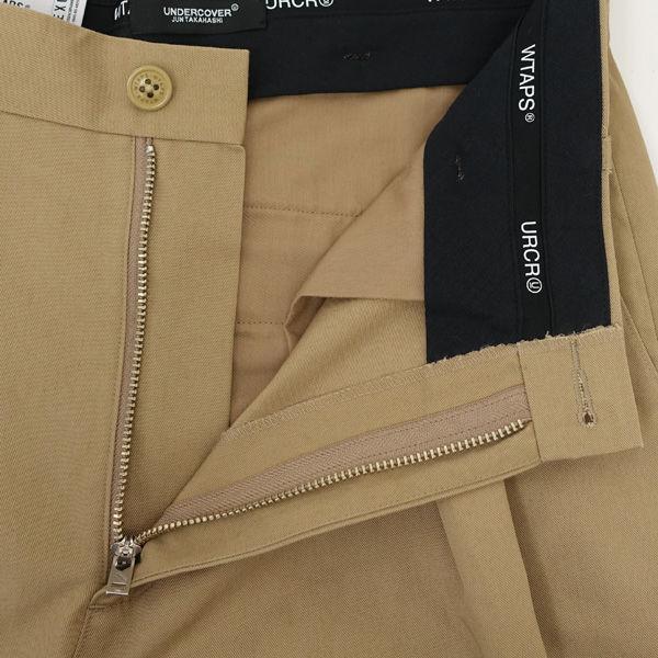 WTAPS × UNDER COVER T/CツイルSIDE ZIP 2TUCK/タックパンツ/ベージュ