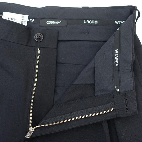 WTAPS × UNDER COVER T/CツイルSIDE ZIP 2TUCK/タックパンツ/ブラック