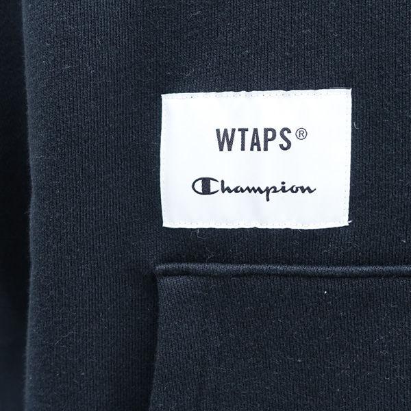 WTAPS × Champion アカデミー フーデット/パーカー/ブラック WTAPS × Champion アカデミー フーデット/パーカー/ブラック