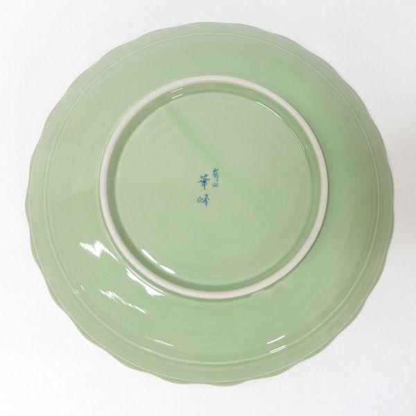 有田焼 華峰 和食器有田焼/青磁碧笹絵 尺大皿 ギフト 未使用 : ARCHERY