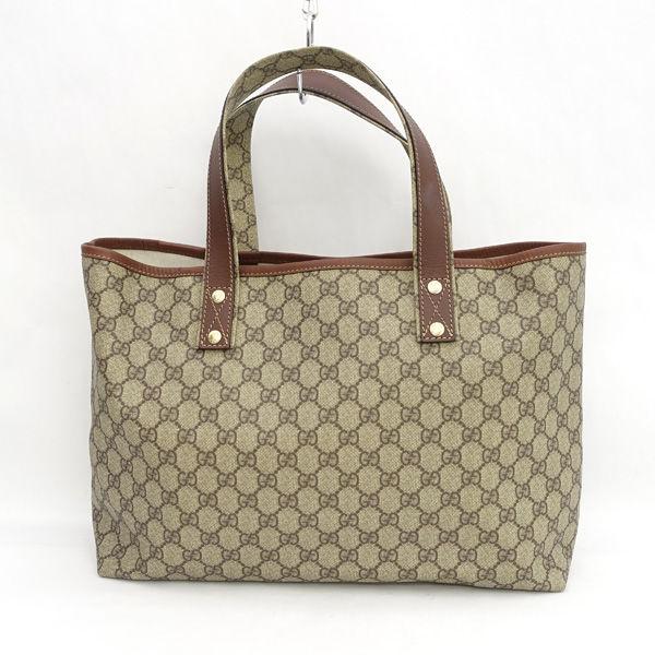 GUCCI / グッチ GGプラス シェリーライン トートバッグ ブラウン