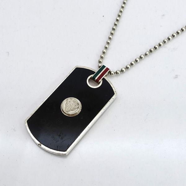 GUCCI（グッチ） クレスト ドッグタグ ネックレス Ag925 ブランド 中古