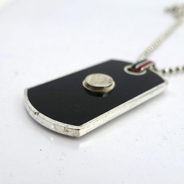 GUCCI（グッチ） クレスト ドッグタグ ネックレス Ag925 ブランド 中古