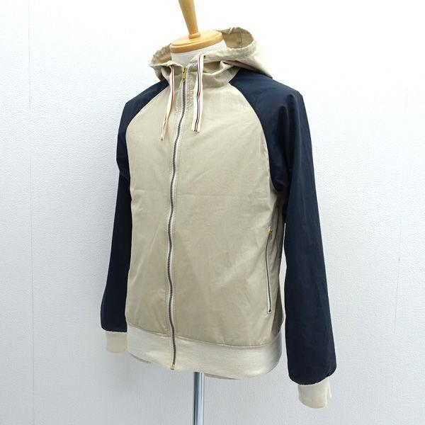 MAISON KITSUNE / メゾンキツネ ◆マウンテンパーカー/コットン/ベージュ×ブラック/サイズS 【メンズ/MEN/男性/ボーイズ/紳士】 メンズファッション【中古】 [0220518580] MAISON KITSUNE / メゾンキツネ マウンテンパーカー/コットン/ベージュ