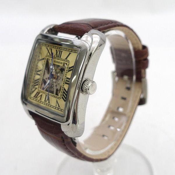 T-GOER 腕時計/自動巻/スケルトン/ブラウン メンズファッション 中古 