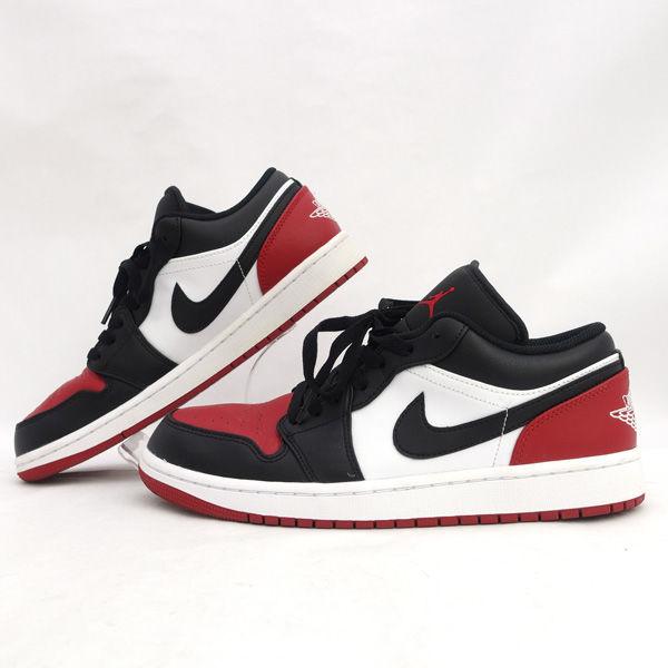 NIKE / ナイキ ◆エアジョーダン1 ロー/ブレッドトゥ/レッド×ブラック/27cm 553558-161 【メンズ/MEN/男性/ボーイズ/紳士】【靴/クツ/シューズ/SHOES】 メンズファッション【中古】 [0220522201] NIKE（ナイキ） エアジョーダン1 ロー/ブレッドトゥ/レッド×ブラック