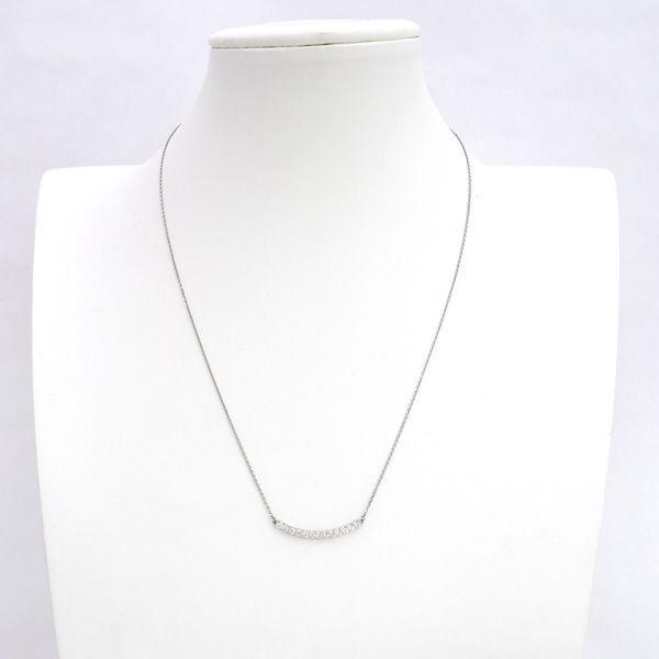 Pt900/850 ライン ネックレス ダイヤ 0.501ct アジャスター付き