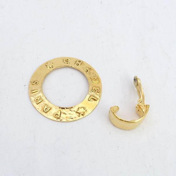 CHANEL / シャネル イヤリング ロゴ フープ サークル ゴールド ヴィンテージ ブランド 中古_2