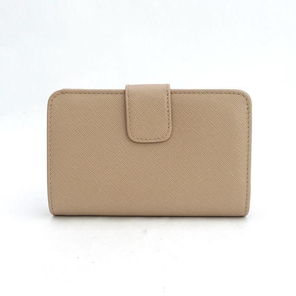 PRADA / プラダ 二つ折り財布 サフィアーノ ベージュ L字ファスナー  