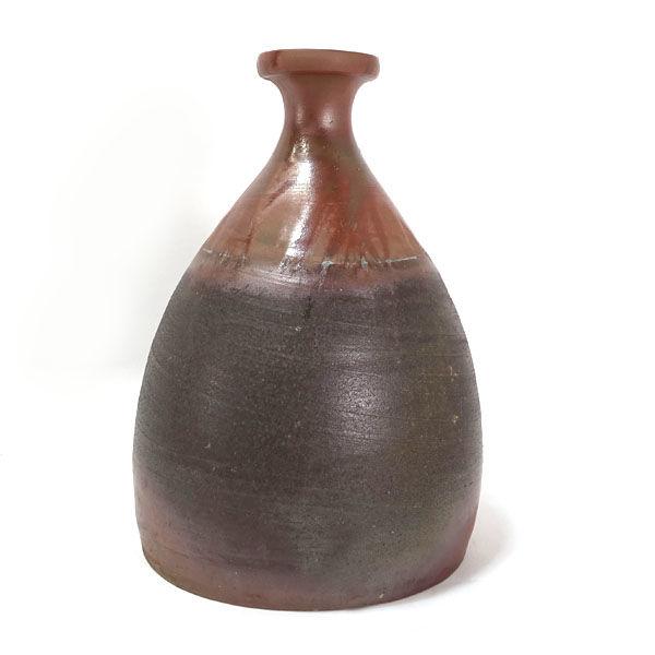 備前焼  花器 備前焼 花器 長太郎 備前焼花入(桐箱付き)作家：松笠 浩三 - 備前焼