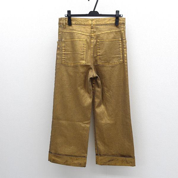 CHANEL ココボタン　ワイドパンツ　サイズ38 CHANEL（シャネル） ココボタン コットン デニムパンツ ワイド