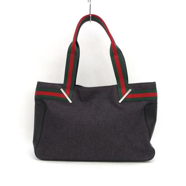 GUCCI（グッチ） シェリーライン デニム トートバッグ ハンドバッグ 