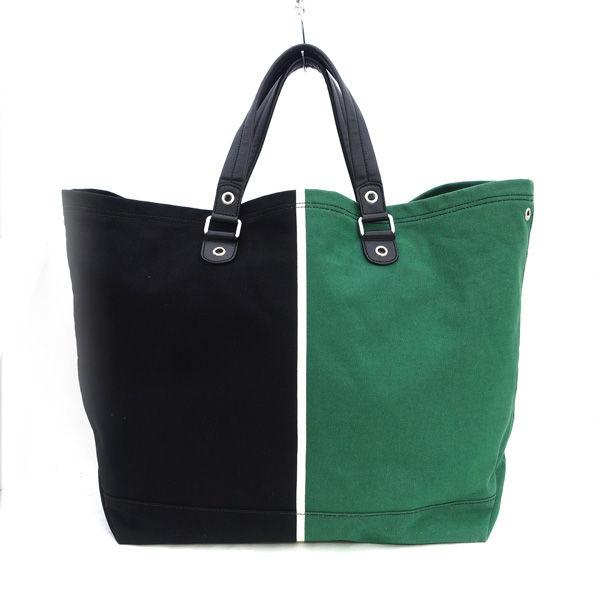 GUCCI（グッチ） キャンバス ツートン トートバッグ クレスト ブラック