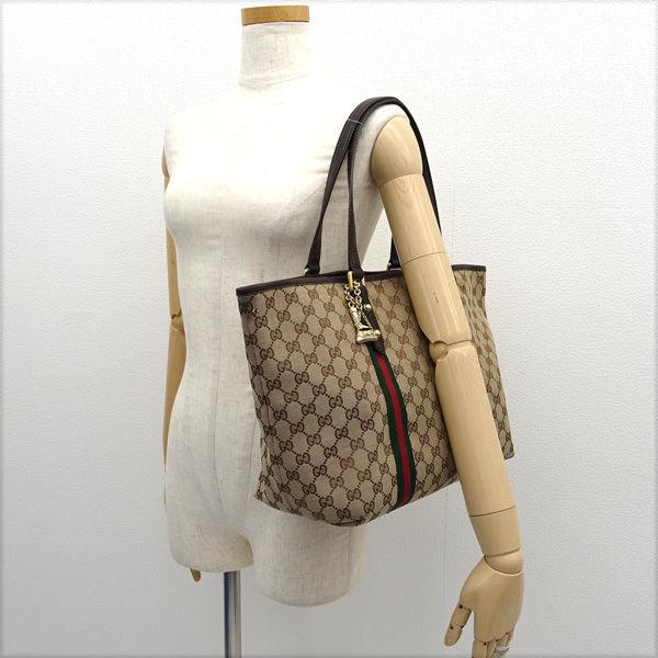 GUCCI（グッチ） GGキャンバス キャンバス×レザー トートバッグ