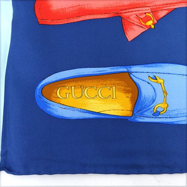 GUCCI（グッチ） スカーフ シルク 総柄 パネル マルチ バンブー ホース