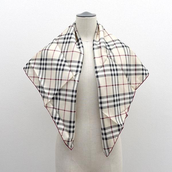 BURBERRY（バーバリー） チェック柄 ストール スカーフ 大判 シルク 90