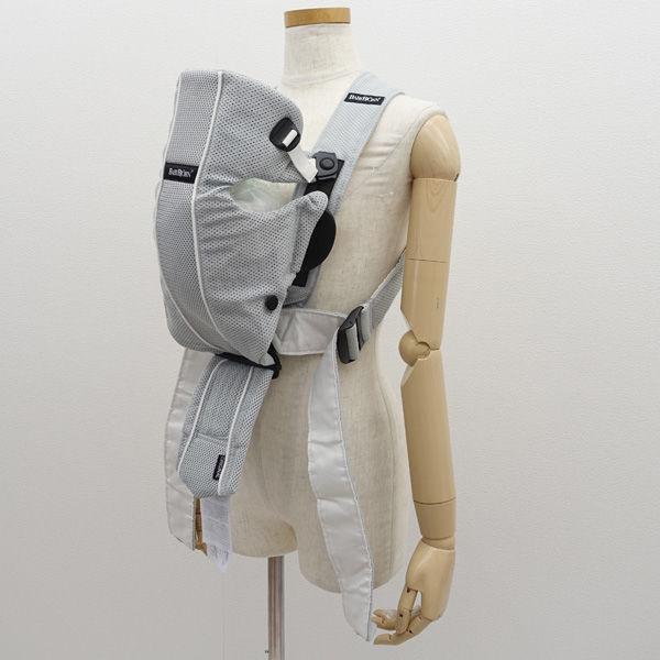 【美品！！】BabyBjörn Air シルバー 抱っこ紐 BABYBJORN（ベビービョルン） ベビーキャリア オリジナル AIR メッシュ