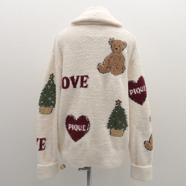 gelato pique（ジェラートピケ） ジャガードショールカーディガン