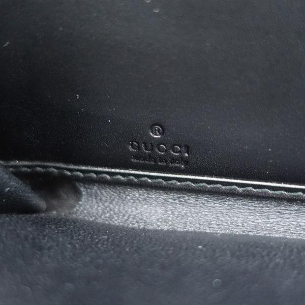 GUCCI 財布 黒 レザー ディアマンテ ケース コンパクトウォレット GUCCI（グッチ） 財布 レディース ブランド 二つ折り財布 レザー シマ